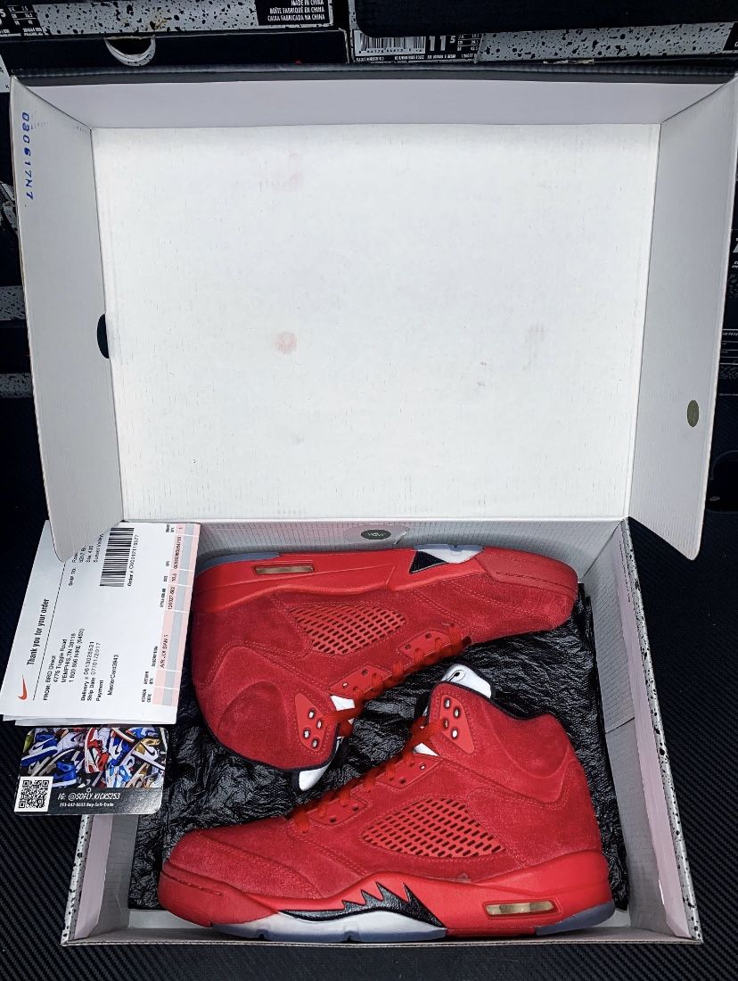 Jordan 5 Red Suede Size 10.5