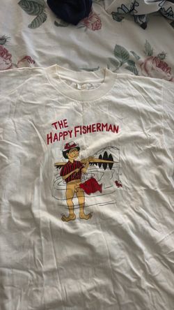 Vintage 1990 The Happy Fisherman Shirt Size L