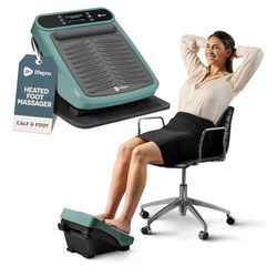 LifePro Vibracare Plus Foot Massager for Neuropathy - Relaxing Calf and Foot Therapy with Heat Option for Maximum Soothing Relief - Teal - 