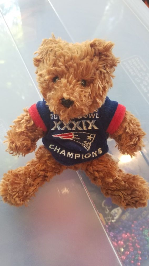 New England Patriots super bowl xxxlx stuffed bear