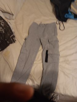 Grey Cargo Sweats Size M In Kids