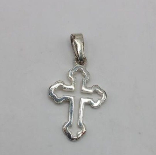 Vintage Silver Plated Cross Charm