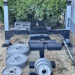 Work Out Bench & Weights 