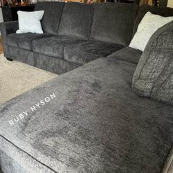 Brand New 💥 Altari Slate Gray 2 PC Laf Sectional Couch With Chaise| Fast Delivery 🚚light Color Options 