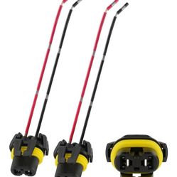 iBrightstar Nylon 9005 9006 9012 9145 H10 Female Adapter Wiring Harness Sockets Wire for Headlights Fog Lights