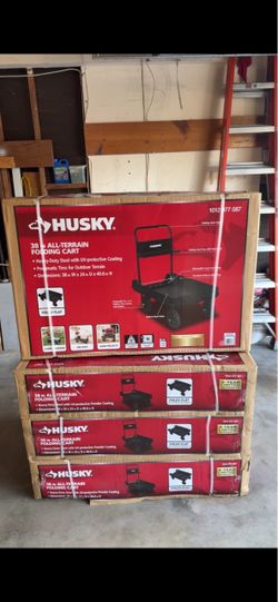 Husky 38 in. W All-Terrain Folding Tool Cart