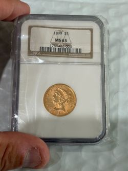 1899 $5 Gold Liberty Half Eagle NGC MS63