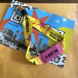 Lollapalooza wristband 4 day GA