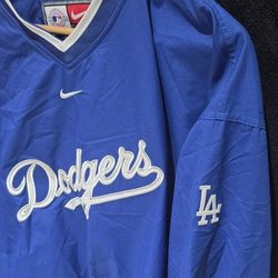 Vintage Nike Center Swoosh LA Dodgers Blue Windbreaker Pullover