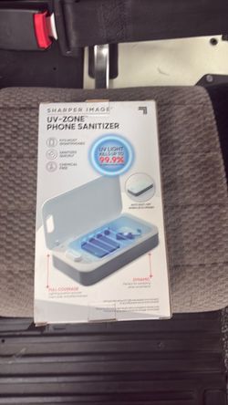 NEW UNOPENED The Sharper Image UV-Zone Phone Sanitizer is a compact, chemical-free device designed to eliminate up to 99.9% of germs and bacteria fro
