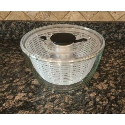 OXO Good Grips Large 6-Quart Glass Salad Spinner Colander, New