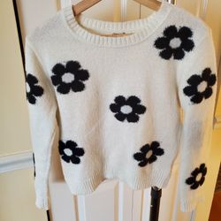 Girls Sweater With Flowers Size Xl 16 Kids