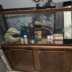 55 Gal. Aquarium with Cabinet 