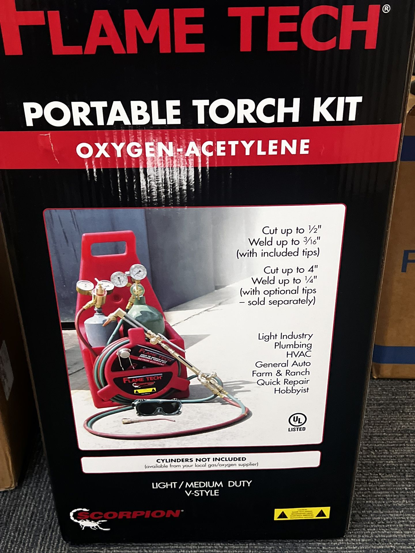 Flame Tech Portable Torch Kit Oxygen-Acetylene New but Box Open
