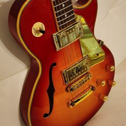 Rare Les Paul Hollowbody Guitar By Karera