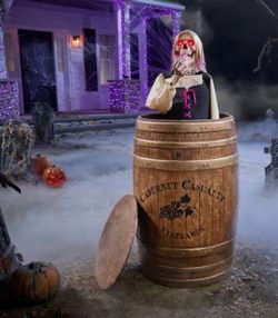 💀 4.5 FT Grave & Bones Animated LED Cabernet Casualty by Home Accents Holiday NEW 💀
