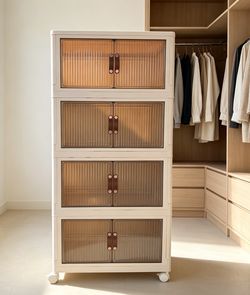 4-tier large-sized storage cabinet