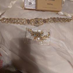 Dress Sash And Hair Piece
