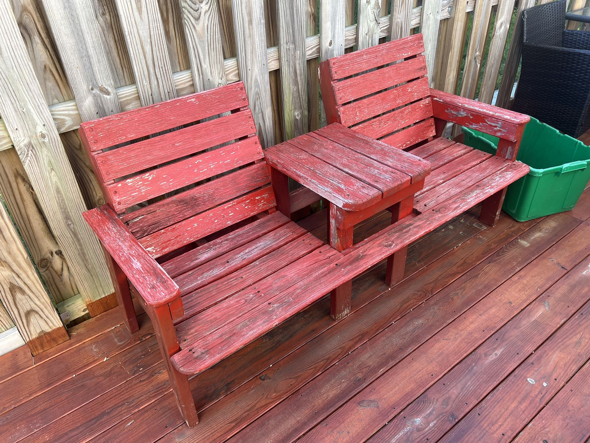 🆓 FREE OUTDOOR WOODEN BENCH/CHAIR 🪑 