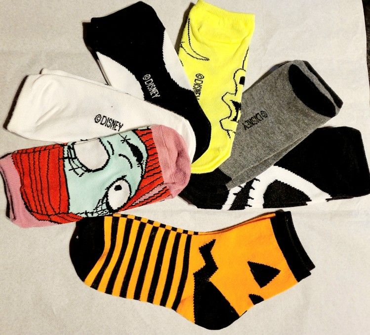 6 New Socks Disney's Nightmare Before Christmas