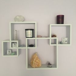 White shelving unit