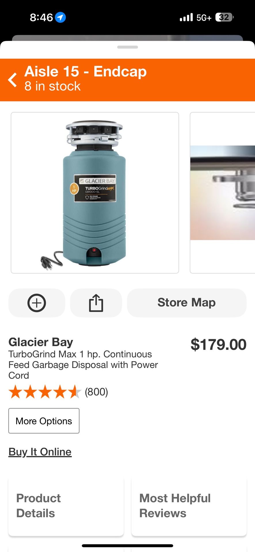 Garbage Disposal  1hp 