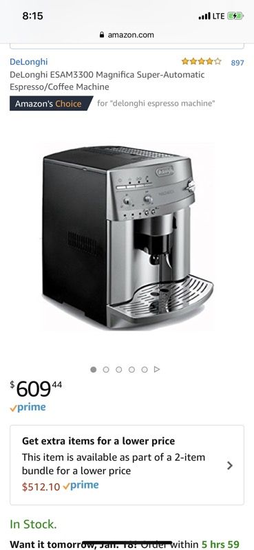 Delonghi Supef-Automatic Espresso/ Coffee Machine