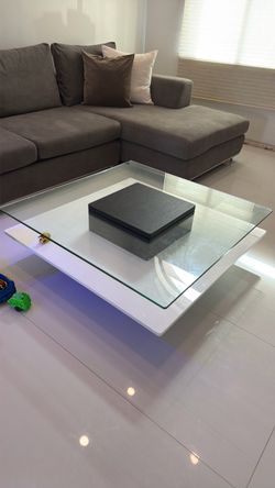 Square Glass Top Coffee Table