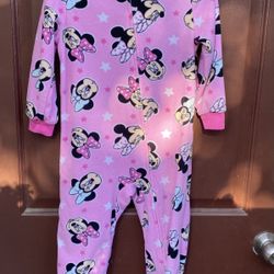 Minnie Mouse Footed Sleeper Blanket Pajamas 4T….