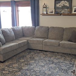 Gray/Beige sectional sofa