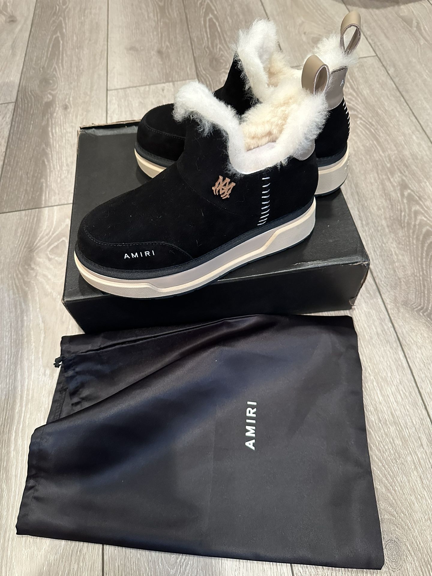 Amiri Malibu Shearling Lined Suede Boots size 37 (7)