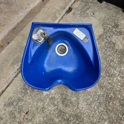 Blue Cast Iron Belvedere Shampoo Bowl