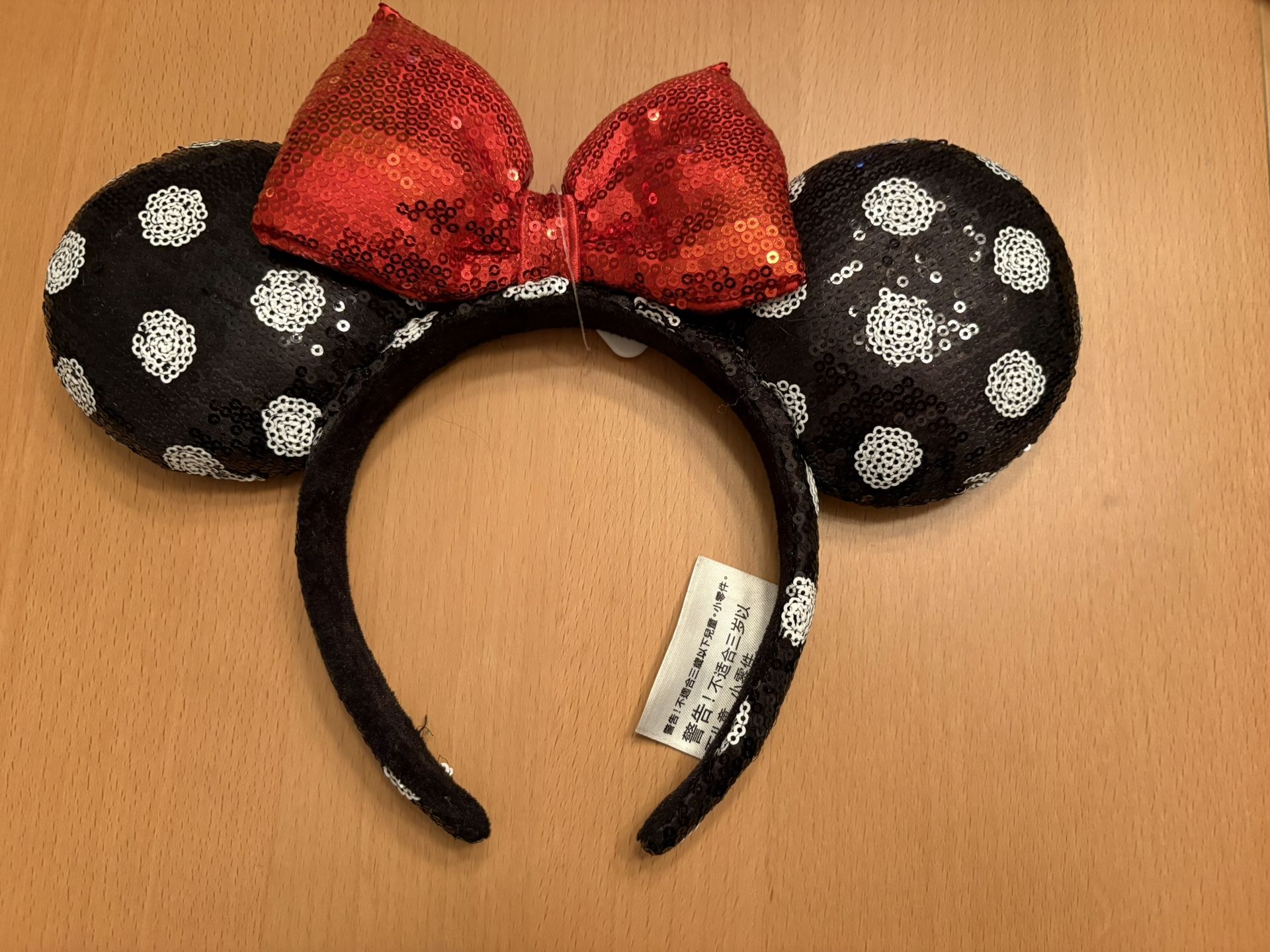 Disney Black Polka Dot Sequin ears