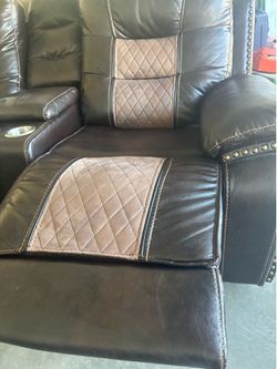 Leather recliner