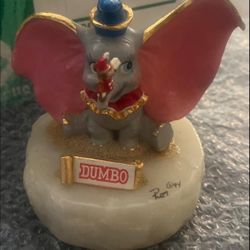 DISNEY (VINTAGE) 90’s Dumbo RON LEE Signed & Numbered Statue on Marble