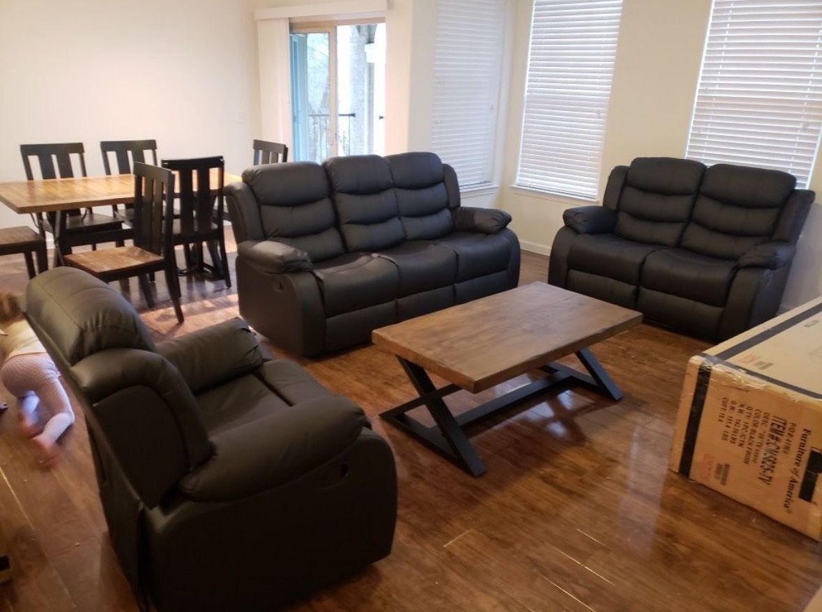 🔥BRAND NEW 3 PIECE RECLINER SET $1575!! AVAILABLE IN BROWN OR BLACK!!