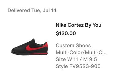 Nike cortez nike by you men 9.5 w size 11