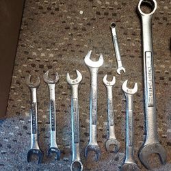 8-Piece Vintage Craftsman USA Combination & Open-End Wrench Lot 🇺🇸 
