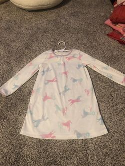 Carters nightgown. Sized 2-3 with unicorns