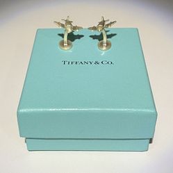 sterling silver tiffany and co airplane cufflinks
