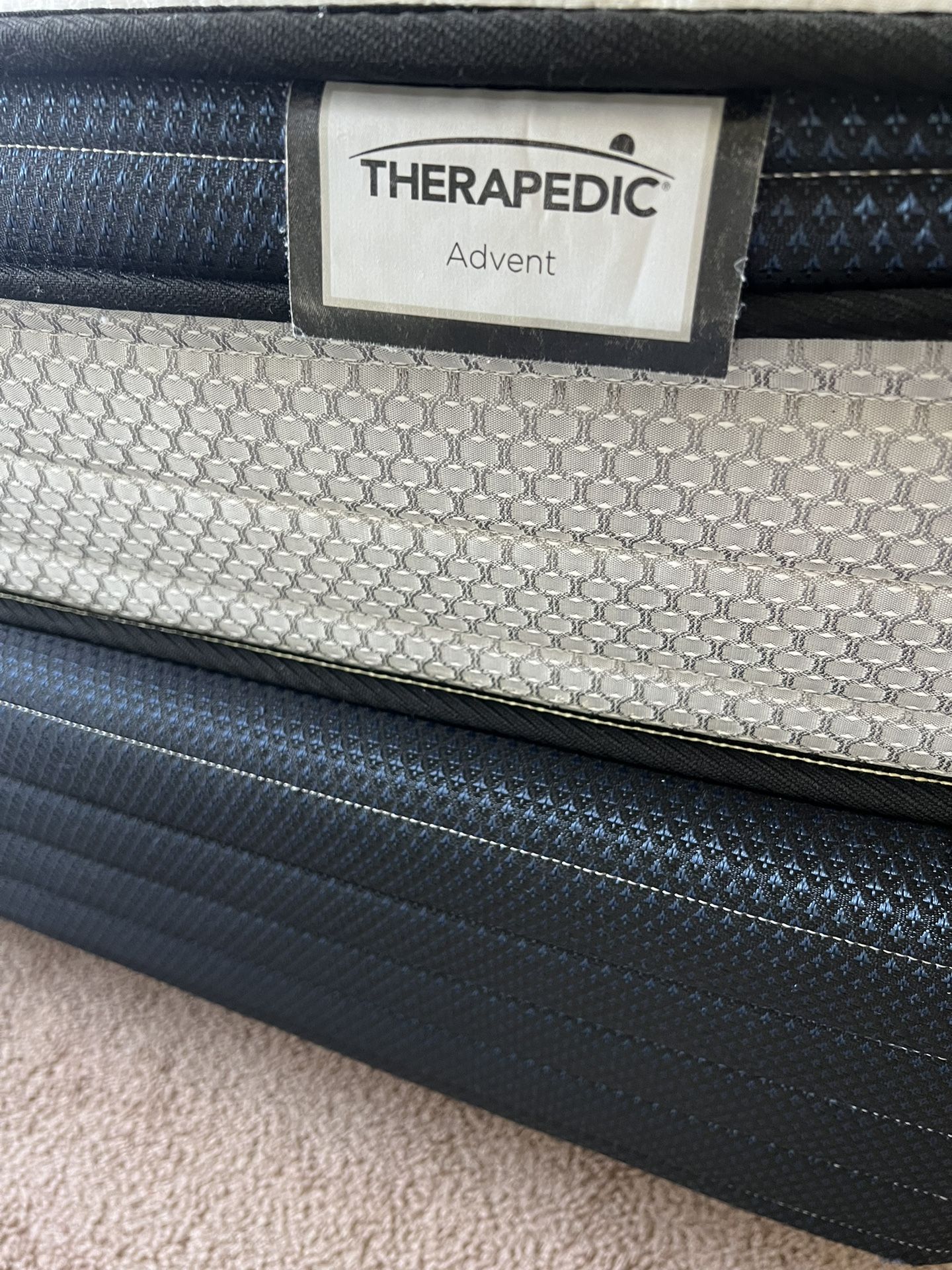 Full Size Therapedic Advent Mattress Box Spring And Metal Bed Frame
