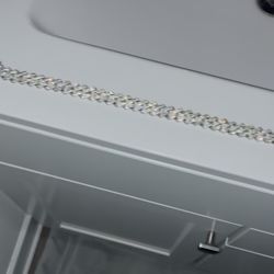 Men's Silver Cuban Link Chain Necklace Silver Metal No Stone Stylish Jewelry