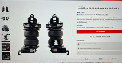 Dodge Ram 1(contact info removed)-2024 rear air bag kit loadlifter 5000 ultimate