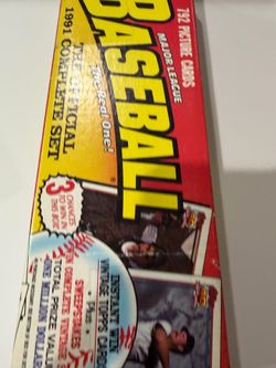 1991 Topps Baseball Complete Set 792 Cards