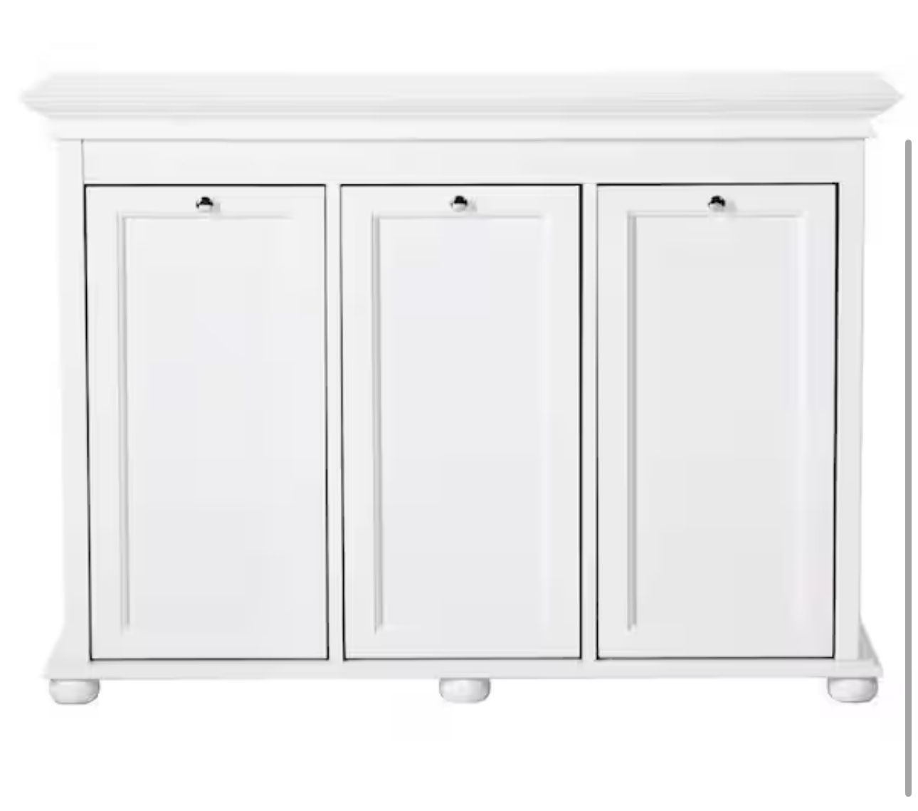 Hampton Harbor 37 in. Triple Tilt-Out Hamper in White