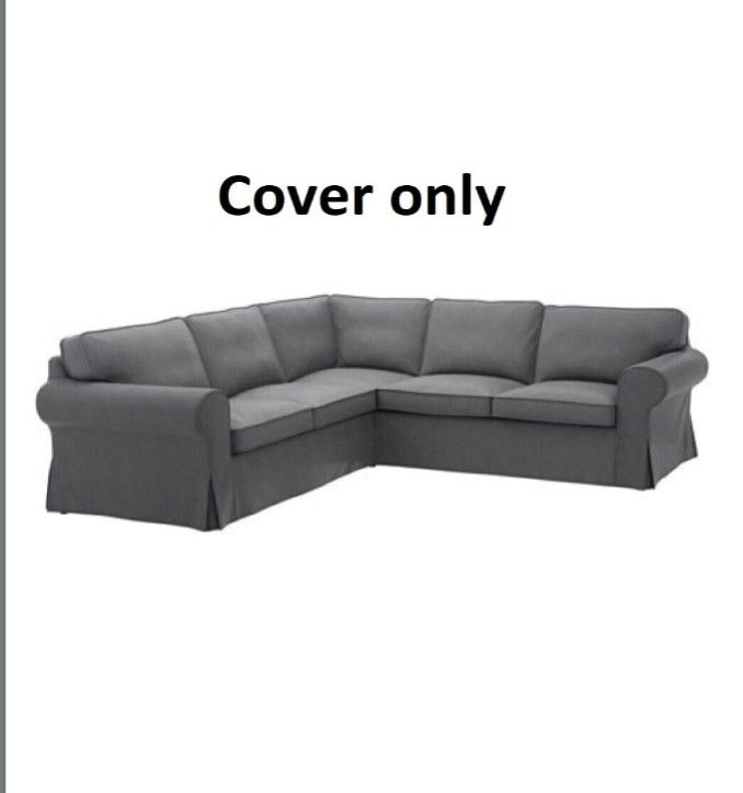 IKEA EKTORP 4-Seat Sectional Full Set Cover, Nordvalla Dark Gray 203.223.11