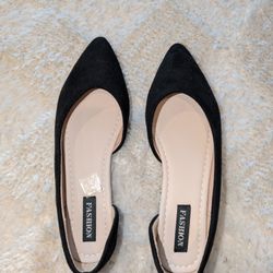 Black Pointed Toe Flat Shoes