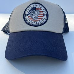 Bass Pro Shops 1972 Trucker Hat Cap Blue Tan 