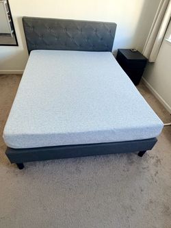 Queen Bedframe and Mattress for sale