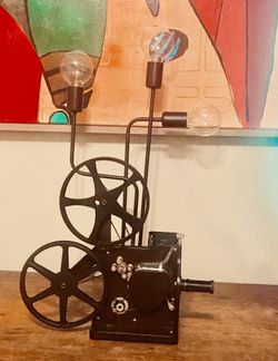 Lamp made from antique 1933 KODASCOPE projector